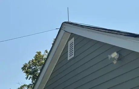 Lightning Protection Rods on Roof