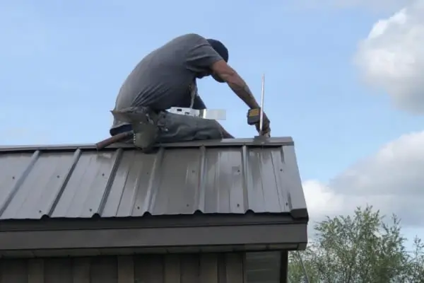 Installing Lightning Rods on Roof top