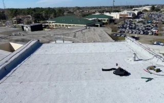 Lightning Protection Rod Installed on Flat Roof