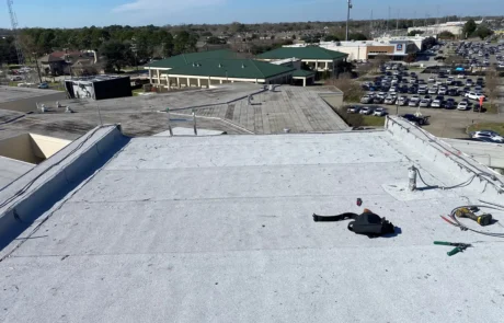 Lightning Protection Rod Installed on Flat Roof