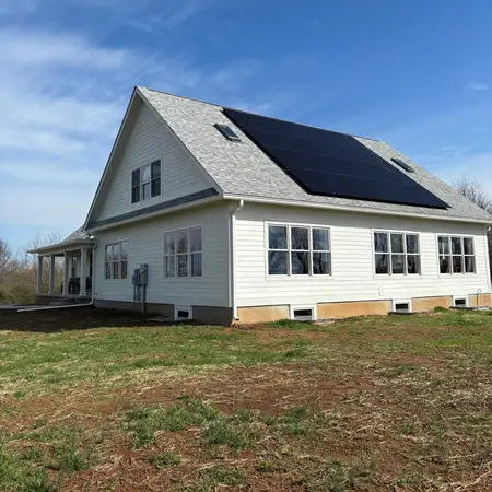 Solar panel roof lightning rods