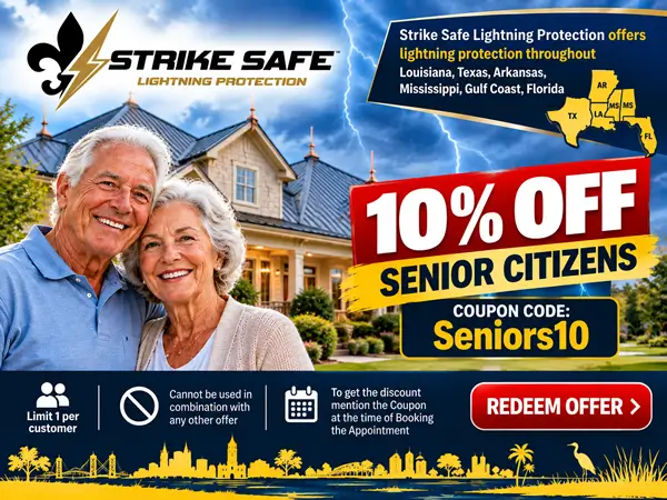 Senior Citizen Discount on Lightning Protection Installation